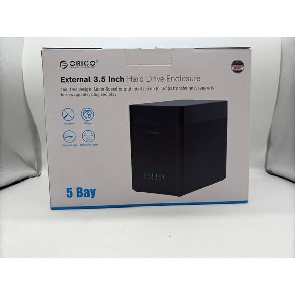 ORICO 5 Bay External 3.5 Inch Hard Drive Enclosure SATA to USB 5Gbps DS500U3 - Picture 1 of 6